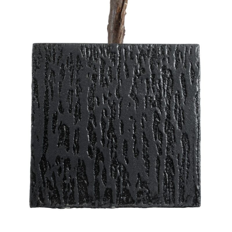 GloboStar® Artificial Garden CATALONIA 20767 Επιδαπέδιο Πολυεστερικό Τσιμεντένιο Κασπώ Γλάστρα – Flower Pot Μαύρο Μ30 x Π30 x Υ30cm