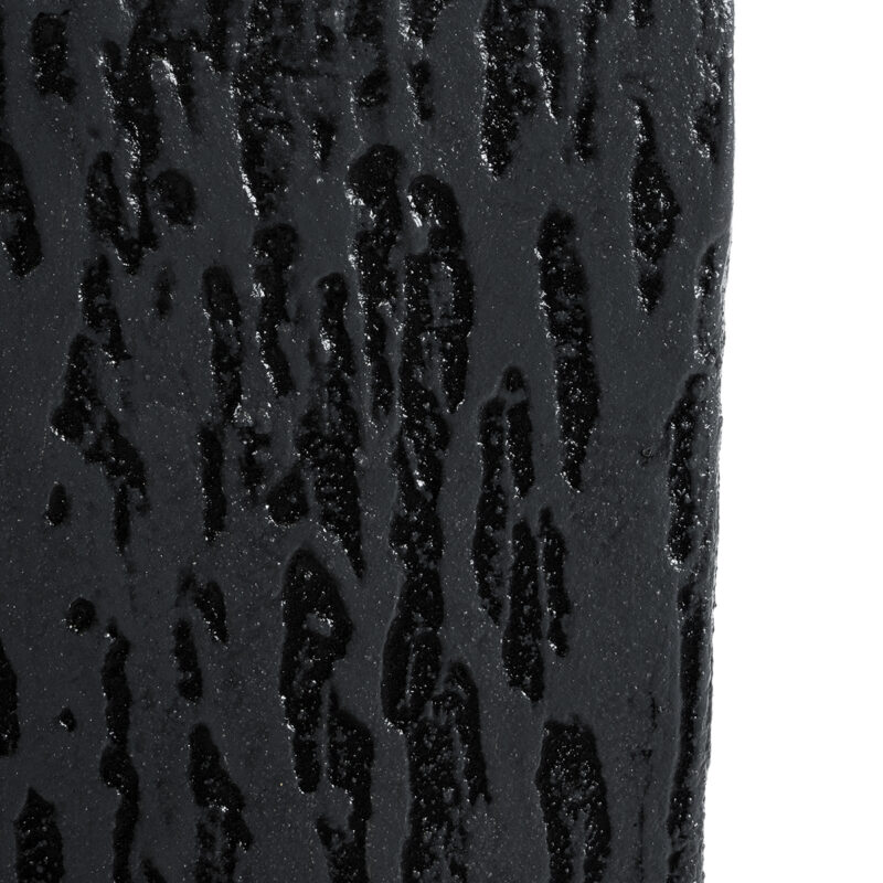 GloboStar® Artificial Garden CATALONIA 20767 Επιδαπέδιο Πολυεστερικό Τσιμεντένιο Κασπώ Γλάστρα – Flower Pot Μαύρο Μ30 x Π30 x Υ30cm