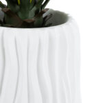 GloboStar® Artificial Garden ORIENTE 20768 Επιδαπέδιο Πολυεστερικό Τσιμεντένιο Κασπώ Γλάστρα – Flower Pot Λευκό Φ35 x Υ65cm