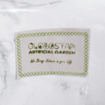 GloboStar® Artificial Garden ALMUDENA 20769 Επιδαπέδιο Πολυεστερικό Τσιμεντένιο Κασπώ Γλάστρα – Flower Pot Μαύρο με Λευκό Φ36 x Υ60cm