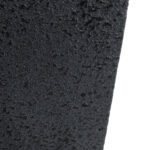 GloboStar® Artificial Garden MAYOR 20771 Επιδαπέδιο Πολυεστερικό Τσιμεντένιο Κασπώ Γλάστρα – Flower Pot Μαύρο Μ30 x Π30 x Υ50cm