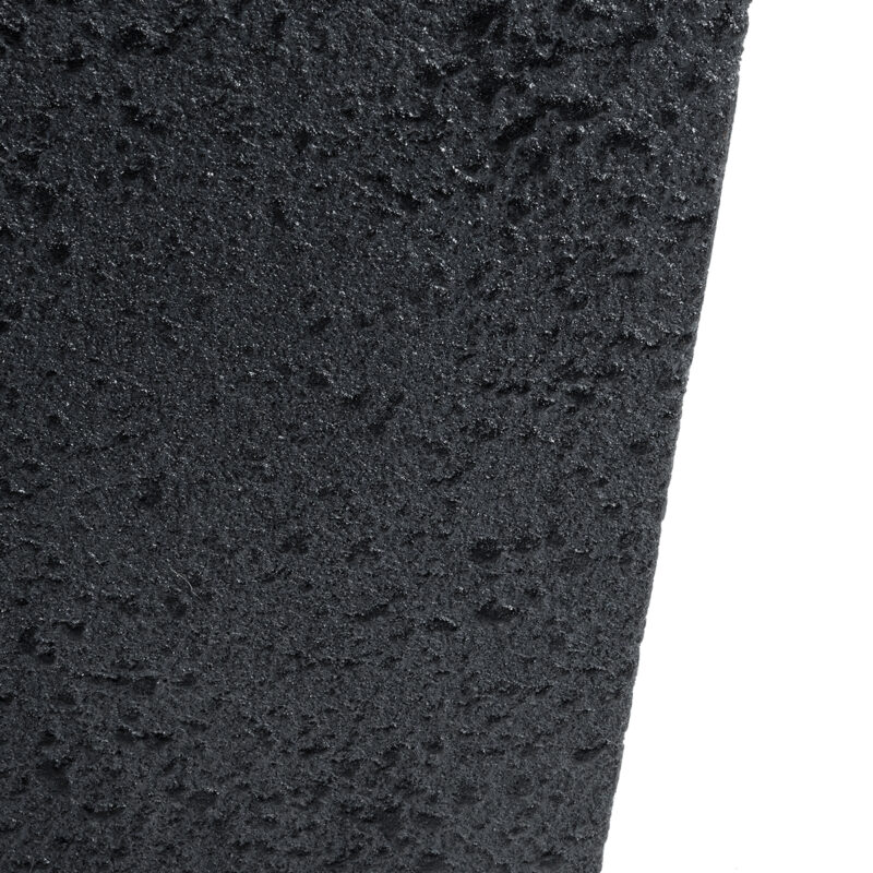 GloboStar® Artificial Garden MAYOR 20771 Επιδαπέδιο Πολυεστερικό Τσιμεντένιο Κασπώ Γλάστρα – Flower Pot Μαύρο Μ30 x Π30 x Υ50cm