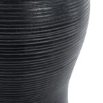 GloboStar® Artificial Garden BARRIO 20773 Επιδαπέδιο Πολυεστερικό Τσιμεντένιο Κασπώ Γλάστρα – Flower Pot Μαύρο Φ40 x Υ93cm