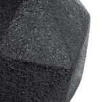 GloboStar® Artificial Garden CARNABY 20779 Επιδαπέδιο Πολυεστερικό Τσιμεντένιο Κασπώ Γλάστρα – Flower Pot Μαύρο Μ38 x Π38 x Υ38cm