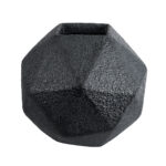 GloboStar® Artificial Garden CARNABY 20780 Επιδαπέδιο Πολυεστερικό Τσιμεντένιο Κασπώ Γλάστρα – Flower Pot Μαύρο Μ30 x Π30 x Υ30cm