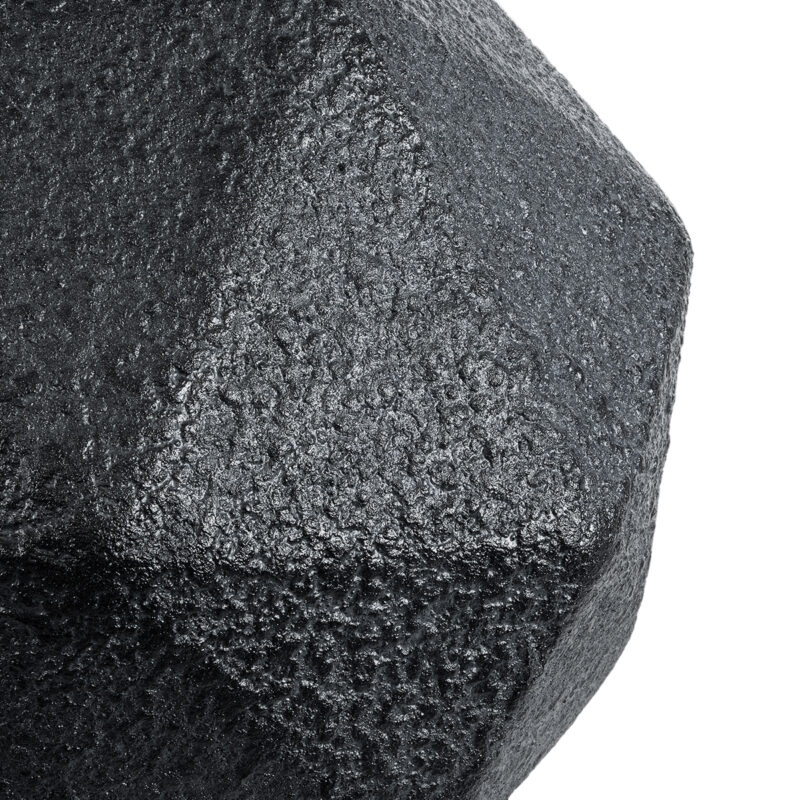 GloboStar® Artificial Garden CARNABY 20780 Επιδαπέδιο Πολυεστερικό Τσιμεντένιο Κασπώ Γλάστρα – Flower Pot Μαύρο Μ30 x Π30 x Υ30cm