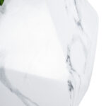 GloboStar® Artificial Garden BRIXTON 20783 Επιδαπέδιο Πολυεστερικό Τσιμεντένιο Κασπώ Γλάστρα – Flower Pot Λευκό Μ38 x Π38 x Υ38cm