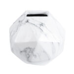 GloboStar® Artificial Garden BRIXTON 20784 Επιδαπέδιο Πολυεστερικό Τσιμεντένιο Κασπώ Γλάστρα – Flower Pot Λευκό Μ30 x Π30 x Υ30cm