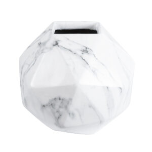 GloboStar® Artificial Garden BRIXTON 20784 Επιδαπέδιο Πολυεστερικό Τσιμεντένιο Κασπώ Γλάστρα – Flower Pot Λευκό Μ30 x Π30 x Υ30cm