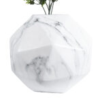 GloboStar® Artificial Garden BRIXTON 20784 Επιδαπέδιο Πολυεστερικό Τσιμεντένιο Κασπώ Γλάστρα – Flower Pot Λευκό Μ30 x Π30 x Υ30cm