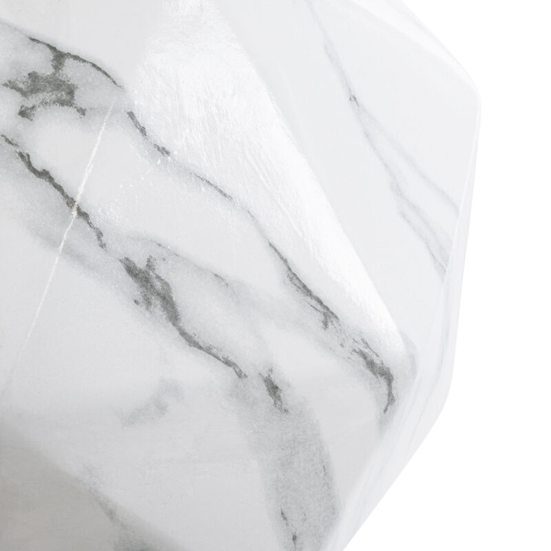 GloboStar® Artificial Garden BRIXTON 20784 Επιδαπέδιο Πολυεστερικό Τσιμεντένιο Κασπώ Γλάστρα – Flower Pot Λευκό Μ30 x Π30 x Υ30cm