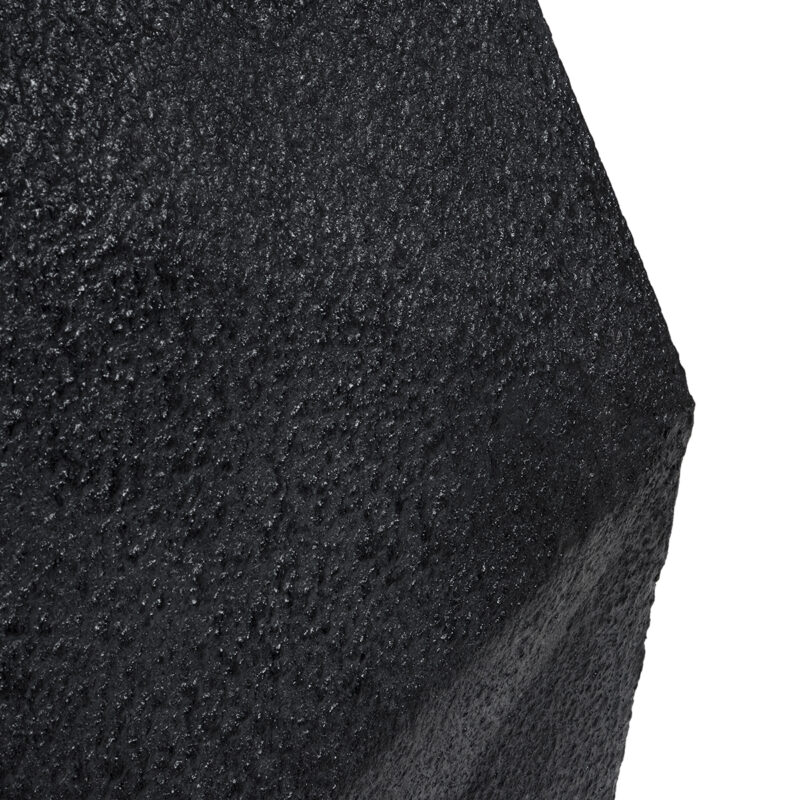 GloboStar® Artificial Garden CAMDEN 20788 Επιδαπέδιο Πολυεστερικό Τσιμεντένιο Κασπώ Γλάστρα – Flower Pot Μαύρο Μ47 x Π43 x Υ66cm