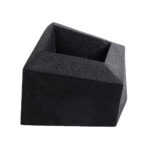 GloboStar® Artificial Garden CAMDEN 20789 Επιδαπέδιο Πολυεστερικό Τσιμεντένιο Κασπώ Γλάστρα – Flower Pot Μαύρο Μ49 x Π49 x Υ44cm