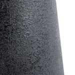 GloboStar® Artificial Garden SOHO 20790 Επιδαπέδιο Πολυεστερικό Τσιμεντένιο Κασπώ Γλάστρα – Flower Pot Μαύρο Φ60 x Υ90cm