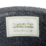 GloboStar® Artificial Garden SOHO 20791 Επιδαπέδιο Πολυεστερικό Τσιμεντένιο Κασπώ Γλάστρα – Flower Pot Μαύρο Φ65 x Υ60cm