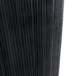 GloboStar® Artificial Garden CASTLE 20792 Επιδαπέδιο Πολυεστερικό Τσιμεντένιο Κασπώ Γλάστρα – Flower Pot Μαύρο Φ43 x Υ112cm