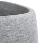 GloboStar® Artificial Garden OXFORD 20794 Επιδαπέδιο Πολυεστερικό Τσιμεντένιο Κασπώ Γλάστρα – Flower Pot Γκρι Μ60 x Π55 x Υ43cm