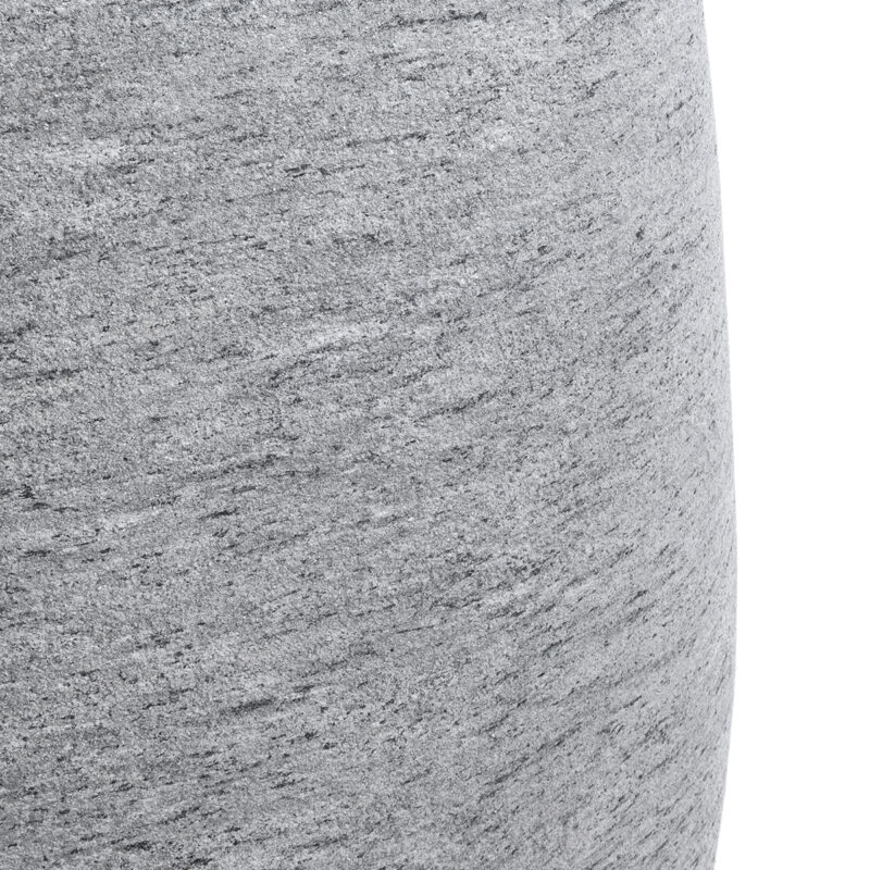 GloboStar® Artificial Garden OXFORD 20794 Επιδαπέδιο Πολυεστερικό Τσιμεντένιο Κασπώ Γλάστρα – Flower Pot Γκρι Μ60 x Π55 x Υ43cm