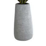 GloboStar® Artificial Garden OXFORD 20795 Επιδαπέδιο Πολυεστερικό Τσιμεντένιο Κασπώ Γλάστρα – Flower Pot Γκρι Μ45 x Π49 x Υ90cm