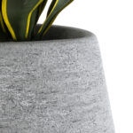 GloboStar® Artificial Garden OXFORD 20795 Επιδαπέδιο Πολυεστερικό Τσιμεντένιο Κασπώ Γλάστρα – Flower Pot Γκρι Μ45 x Π49 x Υ90cm