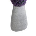 GloboStar® Artificial Garden OXFORD 20796 Επιδαπέδιο Πολυεστερικό Τσιμεντένιο Κασπώ Γλάστρα – Flower Pot Γκρι Μ45 x Π40 x Υ72cm