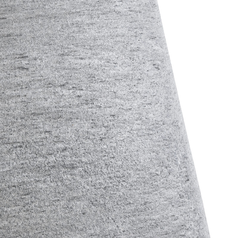 GloboStar® Artificial Garden OXFORD 20796 Επιδαπέδιο Πολυεστερικό Τσιμεντένιο Κασπώ Γλάστρα – Flower Pot Γκρι Μ45 x Π40 x Υ72cm