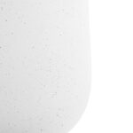 GloboStar® Artificial Garden CHELSEA 20802 Διακοσμητικό Πολυεστερικό Τσιμεντένιο Κασπώ Γλάστρα – Flower Pot Λευκό με Μαύρες Λεπτομέριες Μ25 x Π27 x Υ30cm