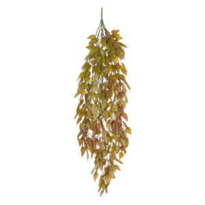GloboStar® Artificial Garden HANGING LIMA BEAN 20844 Τεχνητό Διακοσμητικό Κρεμαστό Φυτό Φασόλι Λίμα Μ29 x Π10 x Υ86cm