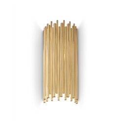 IDEAL LUX Επιτοίχιο Φωτιστικό PAN 2xE14 Χρυσού Χρώματος – 208794
