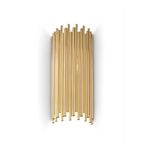 IDEAL LUX Επιτοίχιο Φωτιστικό PAN 2xE14 Χρυσού Χρώματος – 208794