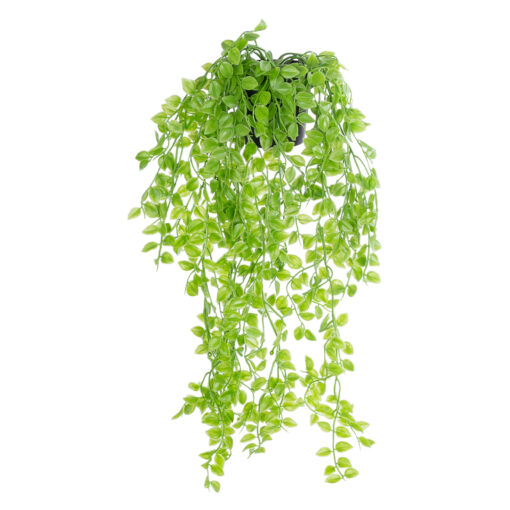 GloboStar® Artificial Garden HANGING PEACH LEAF 20880 – Τεχνητό Κρεμαστό Διακοσμητικό Φυτό Φύλλο Ροδακινιάς  Φ20 x Y50cm