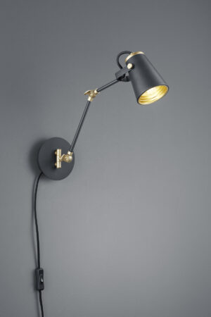 Φωτιστικό Τοίχου Trio Lighting   E14 Μαύρο Ματ Μεταλλικό    208870132