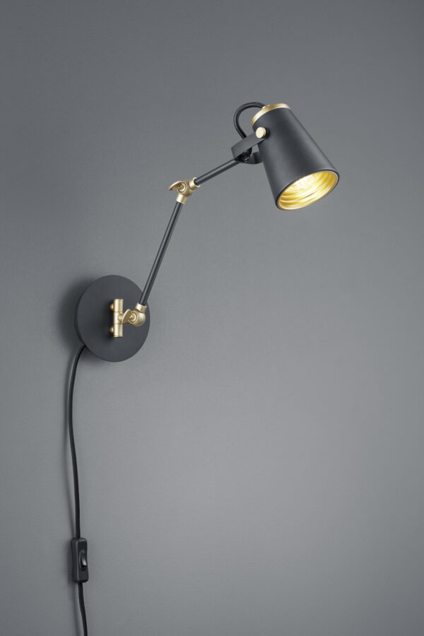 Φωτιστικό Τοίχου Trio Lighting   E14 Μαύρο Ματ Μεταλλικό    208870132