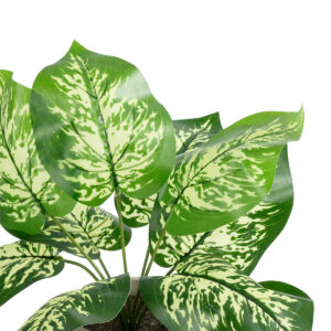 GloboStar® Artificial Garden DIEFFENBACHIA POTTED PLANT 20897 Διακοσμητικό Φυτό Διεφενμπάχια Φ40 x Υ33cm