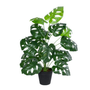 GloboStar® Artificial Garden MONSTERA PLANT 20909 – Διακοσμητικό Φυτό Μονστέρα Φ50 x Υ75cm