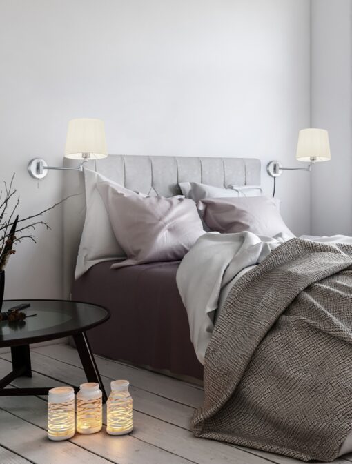 Φωτιστικό Τοίχου Trio Lighting   E27 Νίκελ Ματ Μεταλλικό    209100107