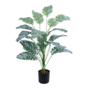 GloboStar® Artificial Garden BANANA ZEBRA PLANT 20919 – Διακοσμητικό Φυτό Μπανανιά Ζέβρα Φ78 x Υ80cm