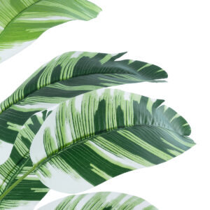 GloboStar® Artificial Garden BANANA PLANT ZEBRA 20929 – Διακοσμητικό Φυτό Μπανανιά Ζέβρα Φ70 x Υ55cm