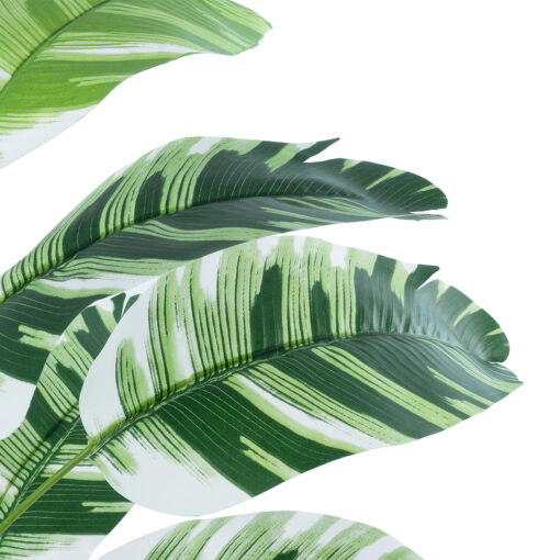 GloboStar® Artificial Garden BANANA PLANT ZEBRA 20929 – Διακοσμητικό Φυτό Μπανανιά Ζέβρα Φ70 x Υ55cm