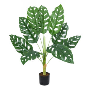 GloboStar® Artificial Garden MONSTERA PLANT 20937 – Διακοσμητικό Φυτό Μονστέρα Φ90 x Υ80cm