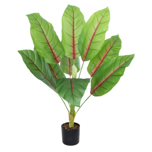 GloboStar® Artificial Garden BLOOD BANANA PLANT 20944 – Διακοσμητικό Φυτό Αιματόφυλλη Μπανανιά Φ70 x Υ90cm