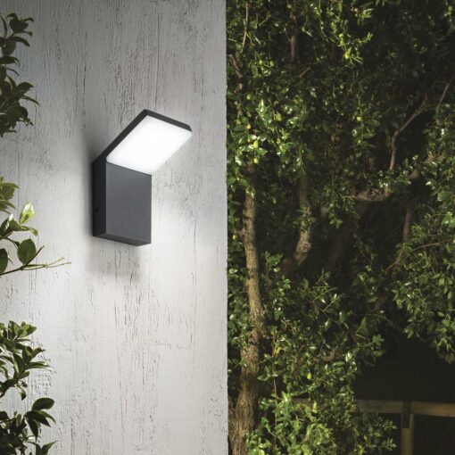 IDEAL LUX Επιτοίχιο Φωτιστικό Βεράντας STYLE LED 9W 4000K IP54 Χρώματος Ανθρακί – 209845