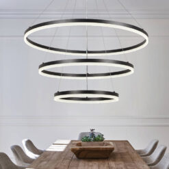 InLight Κρεμαστό φωτιστικό LED 100W 3CCT (by switch on base) 6095-A-Black