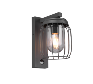 Φωτιστικό Τοίχου Trio Lighting E27   Ανθρακί Χυτό Αλουμίνιο Ανιχνευτής Κίνησης  IP44  – 210869142