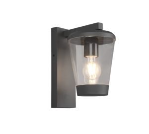 Φωτιστικό Τοίχου Trio Lighting E27   Ανθρακί Χυτό Αλουμίνιο  IP44  – 211060142