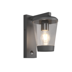 Φωτιστικό Τοίχου Trio Lighting E27   Ανθρακί Χυτό Αλουμίνιο Ανιχνευτής Κίνησης  IP44  – 211069142