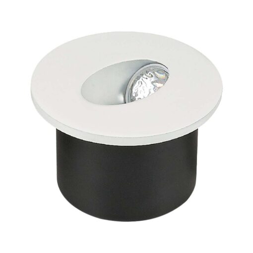 LED Spot Χωνευτό για Σκαλοπάτια 3W V-TAC Λευκό Στρογγυλό Χωνευτό Φυσικό 4000K – 211208