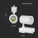 LED φωτιστικό ράγας τριφασικό COB 35W 4000K φυσικό λευκό με λευκό σώμα V-TAC – 211256