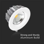 LED Φωτιστικό Οροφής COB 40W V-TAC Στρογγυλό Χωνευτό Ψυχρό 6500K – 211280