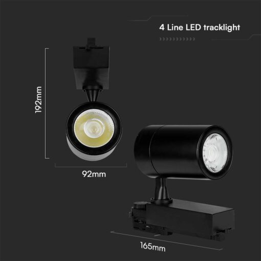Φωτιστικό Ράγας LED COB 35W 3000K Μαύρου Χρώματος V-TAC – 211285